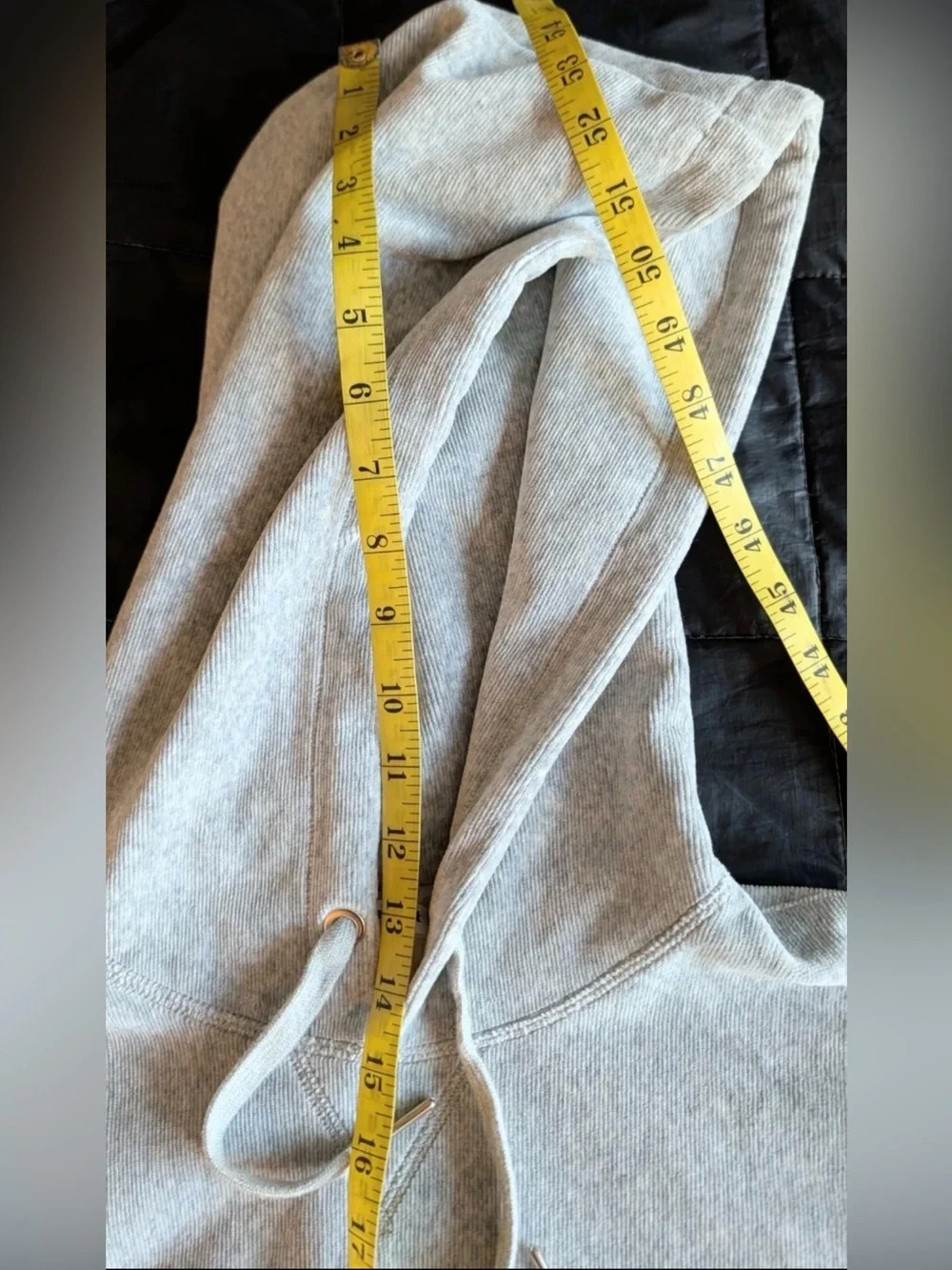 Alexander Wang Stretch Corduroy Cap Sleeve Hoodie in Heather Grey Medium $395